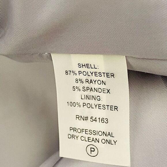 NWOT Tommy Hilfiger Womens Sz 2 Gray Plaid Blazer Lined Long  Career Wear, f23 - Picture 4 of 12